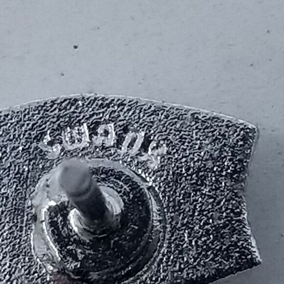 Vintage Set of 2 Silver Tone Tie Tack Pins, Swank, Square Shape, Estate - Picture 5 of 9